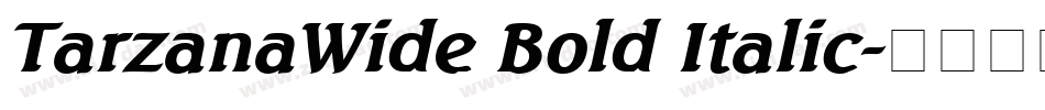 TarzanaWide Bold Italic字体转换